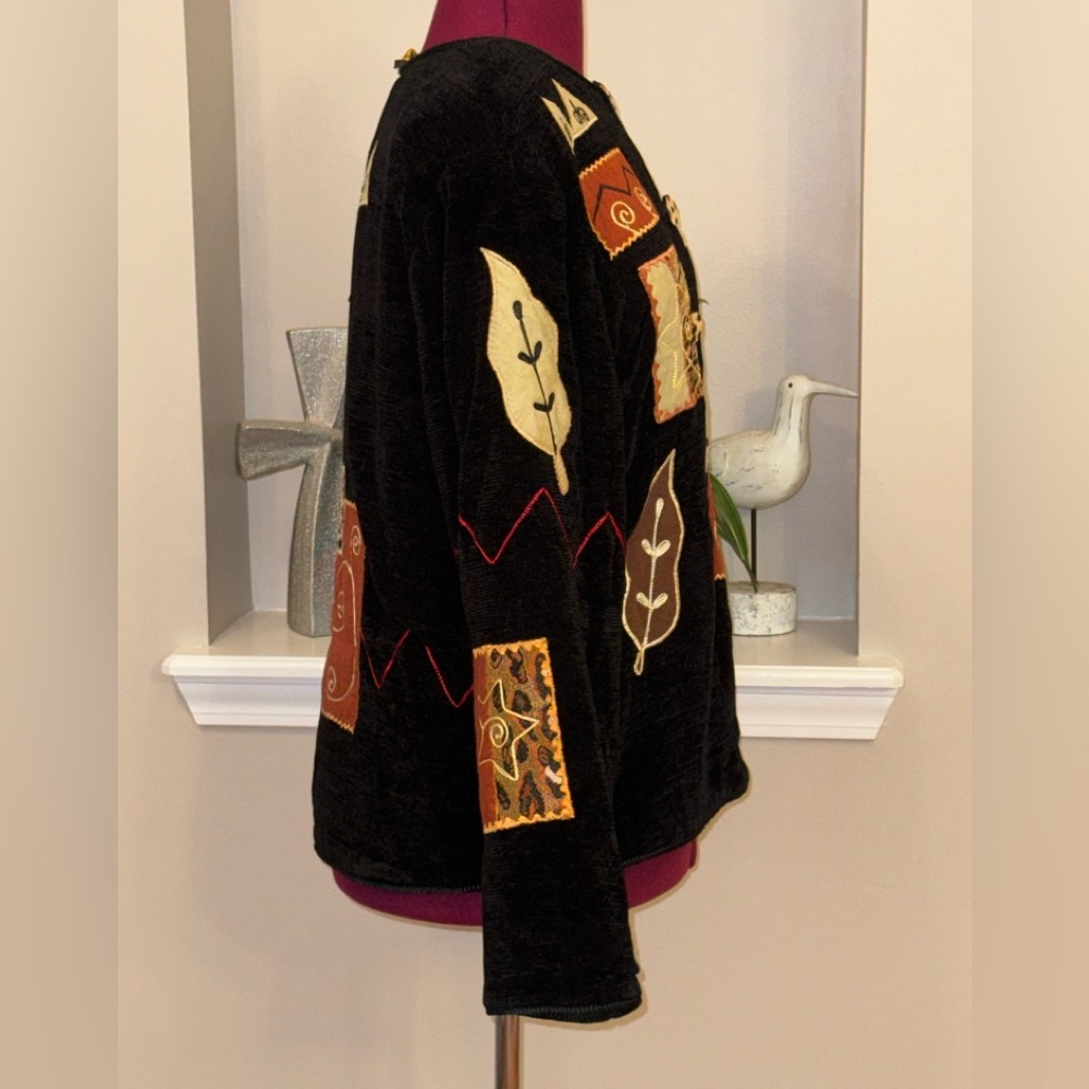 Women's Black Patchwork Jacket - image 8